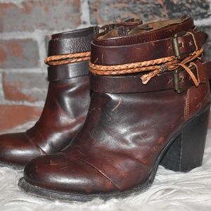 FREEBIRD By Steven Brown Leather Buckle Boots 8